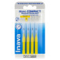 Inava – Brossettes interdentaires mono compact jaunes étroites ISO 1, x4
