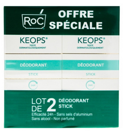 RoC – Keops Déodorant Stick, 2×40 ml