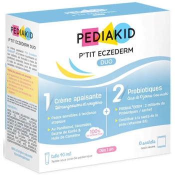 Pediakid – P’tit Eczederm Duo IN & OUT Soin Global Peau Atopique Bébé & Enfant, pack duo