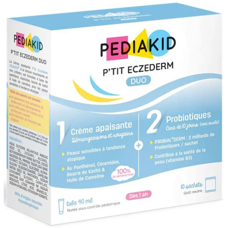Pediakid – P’tit Eczederm Duo IN & OUT Soin Global Peau Atopique Bébé & Enfant, pack duo