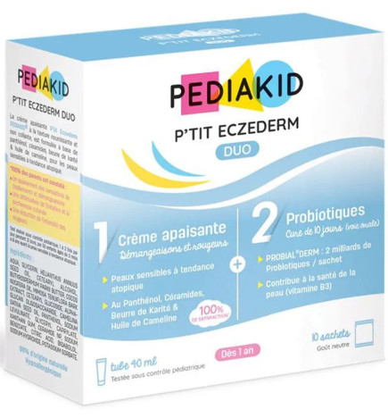 Pediakid – P’tit Eczederm Duo IN & OUT Soin Global Peau Atopique Bébé & Enfant, pack duo