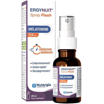 Nutergia – Ergynuit Spray Flash Mélatonine 1,9 mg, 20 ml