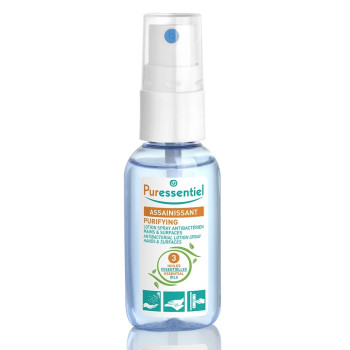 Puressentiel – Assainissant Lotion Spray Antibactériens Mains & Surfaces, 25 ml