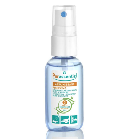 Puressentiel – Assainissant Lotion Spray Antibactériens Mains & Surfaces, 25 ml