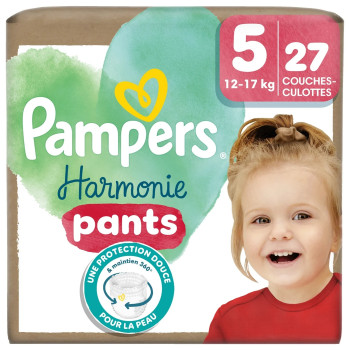Pampers – Harmonie Pants Couches-Culottes Taille 5 (12-17 kg), 27 unités