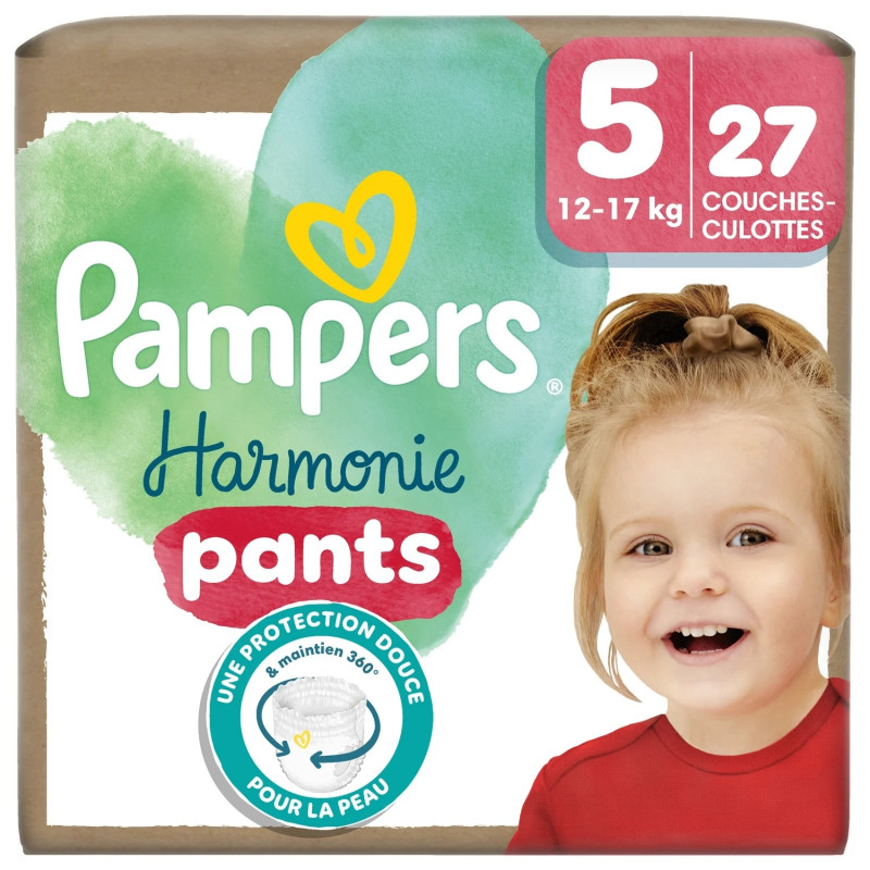 Pampers – Harmonie Pants Couches-Culottes Taille 5 (12-17 kg), 27 unités