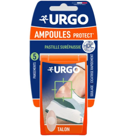 Urgo – Ampoules Protect Pastilles Surépaissie Talon, 5 unités