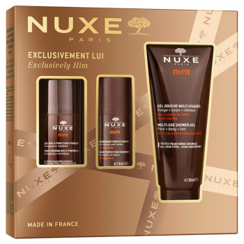 Nuxe – Coffret Noël Exclusivement Lui, 3 soins 200 ml + 50 ml + 50 ml