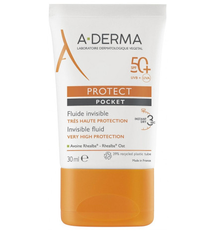 A-Derma – Protect Pocket Fluide Invisible Très Haute Protection, 30 ml