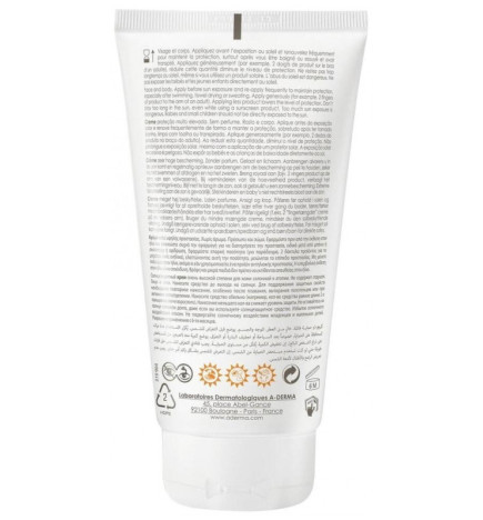 A-Derma – Protect AD Crème Très Haute Protection SPF50+ Sans Parfum, 150 ml