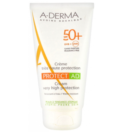 A-Derma – Protect AD Crème Très Haute Protection SPF50+ Sans Parfum, 150 ml