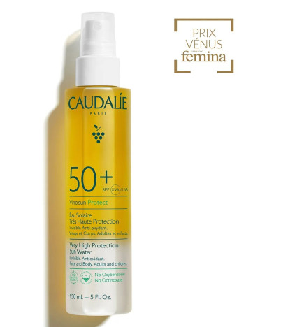 Caudalie – Eau Solaire Très Haute Protection SPF50+, 150 ml