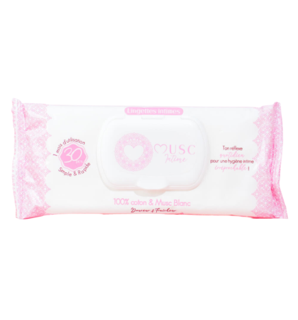 Musc Intime – Lingettes Intimes Musc Blanc, x30
