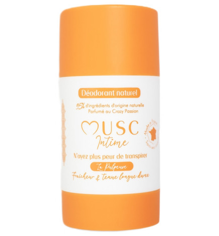 Musc Intime – Déodorant Solide La Pulpeuse Crazy Passion, 50 g