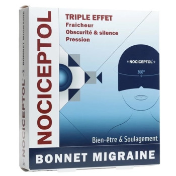Nociceptol – Bonnet Migraine Réutilisable, Taille Unique