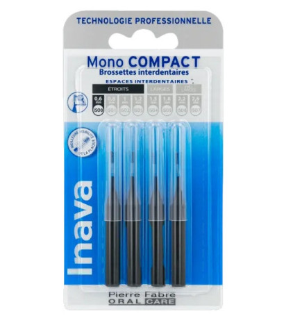 Inava – Brossettes Interdentaires MonoCompact, 4 unités