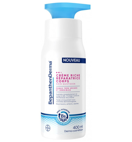 Bepanthen Derma – Crème Riche Réparatrice Corps, 400 ml