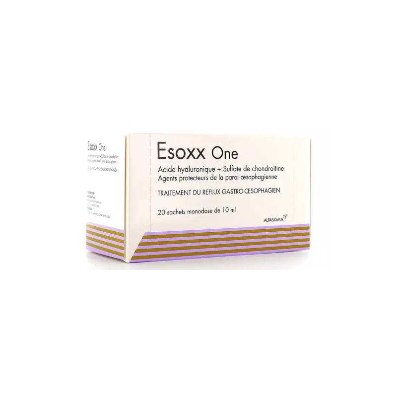 Esoxx One – Solution buvable anti-reflux en sachets, 20 sachets de 10 ml