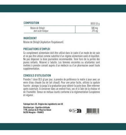 Granions – Shilajit Pur en Résine, 50 g