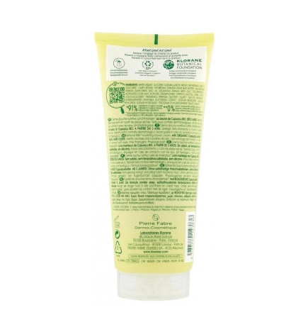 Klorane – Crème Douche Nutritive au Cupuaçu Bio Lait d’Amandier, 200 ml