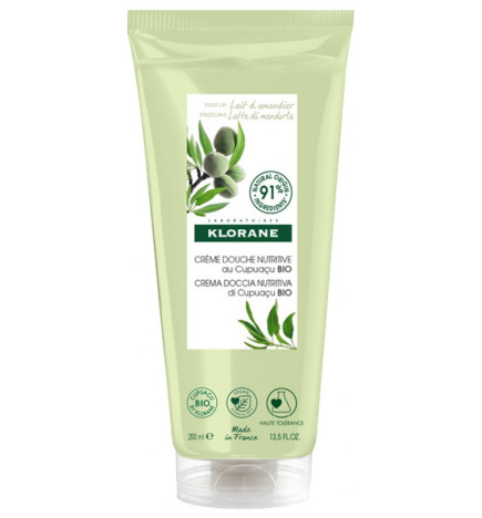 Klorane – Crème Douche Nutritive au Cupuaçu Bio Lait d’Amandier, 200 ml