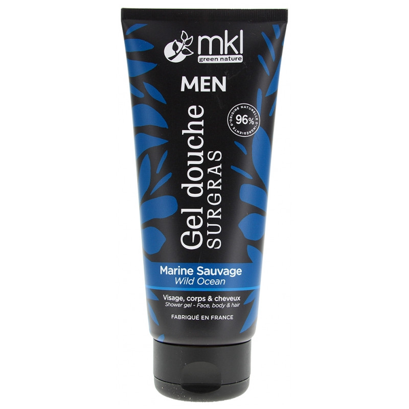 MKL Green Nature Men – Gel Douche Surgras Marine Sauvage Visage Corps Cheveux, 200 ml