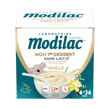 Modilac – Mon 1er Dessert Sans Lait Vanille, 10 sachets