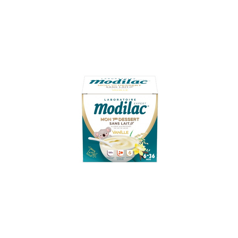 Modilac – Mon 1er Dessert Sans Lait Vanille, 10 sachets