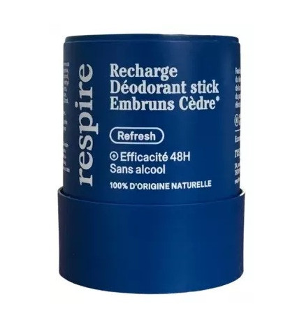 Respire – Recharge Déodorant Stick Embruns Cèdre, 50 g