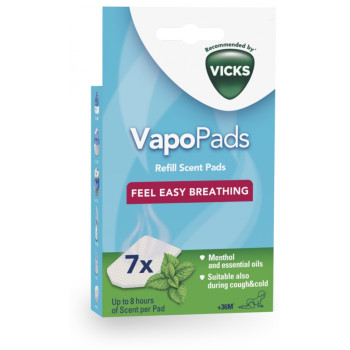 Vicks – VapoPads Recharges Parfumées au Menthol, 7 pads