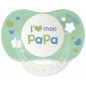 Luc et Léa – Sucette "J'aime mon papa" Collerette Confort+ 6/18 mois, 1 sucette Luc et Léa – Sucette "J'aime mon papa" Collerette Confort+ 6/18 mois, 1 sucette