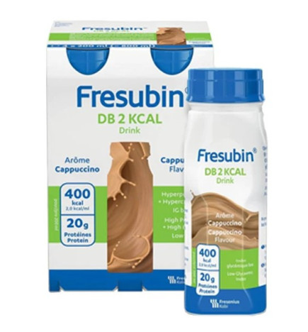Fresubin DB – Boisson Nutritionnelle 2 kcal Drink Cappuccino, 200 ml
