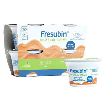 Fresubin DB – Crème Dessert 2 kcal Pêche Abricot, 4 x 200 g