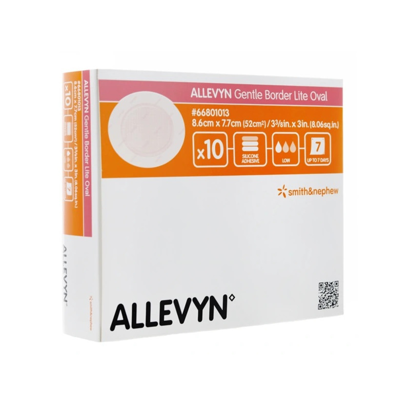 ALLEVYN Gentle Border Lite Ovale – Pansement Hydrocellulaire Ultra-fin