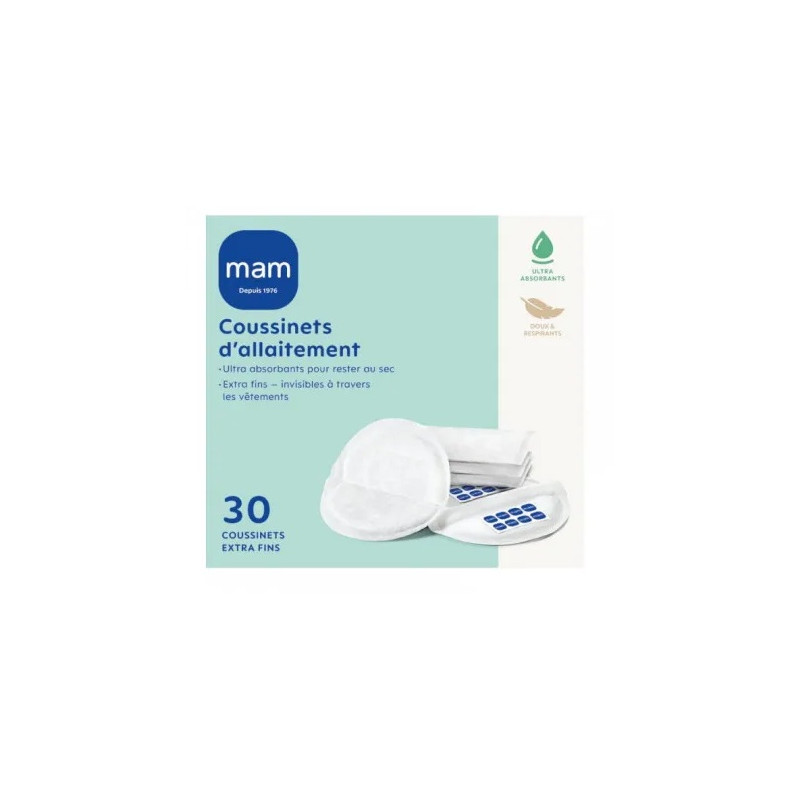 MAM – Coussinets d’allaitement ultra-absorbants, 30 unités