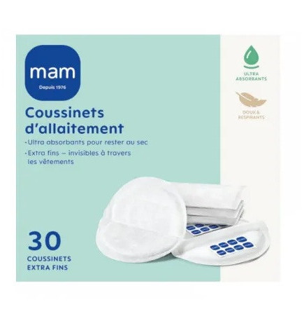 MAM – Coussinets d’allaitement ultra-absorbants, 30 unités