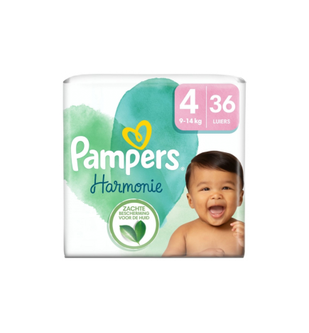 Pampers – Harmonie Couches Taille 4 (9–14 kg), 36 unités