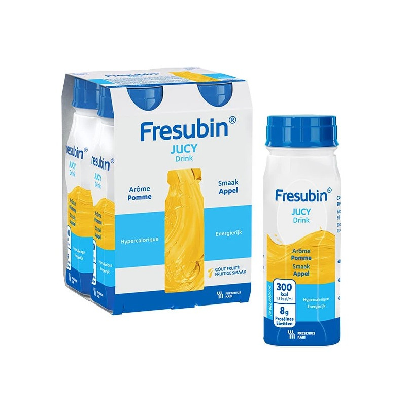 Fresubin – Jucy Drink boisson hypercalorique goût pomme, 4 x 200 ml