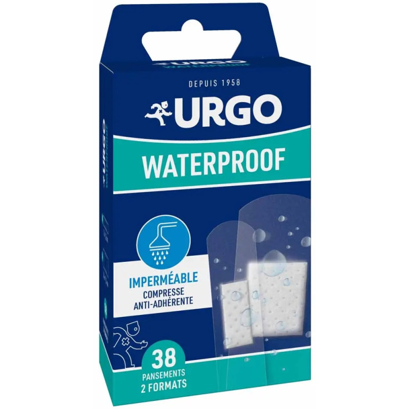 Urgo – Pansements Waterproof imperméables pack familial, 38 unités