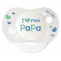 Luc et Léa – Sucette "J'aime mon papa" Collerette Confort+, 0/6 mois Luc et Léa – Sucette "J'aime mon papa" Collerette Confort+, 0/6 mois