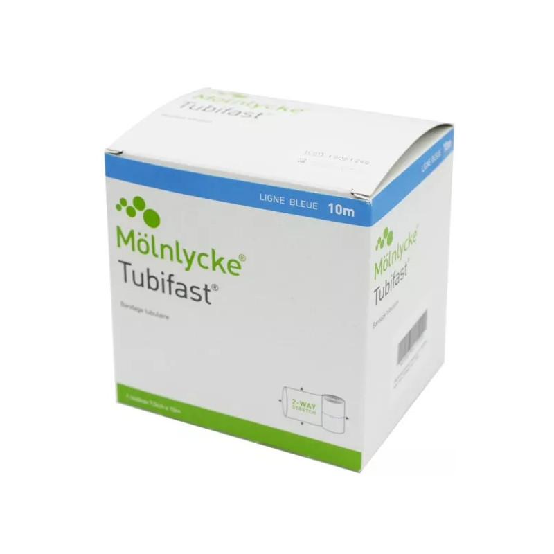 Mölnlycke – Tubifast Ligne Bleue Bandage Tubulaire 2-Way Stretch, 10 m