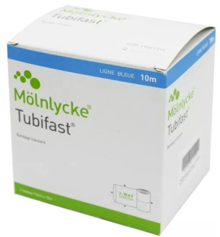 Mölnlycke – Tubifast Ligne Bleue Bandage Tubulaire 2-Way Stretch, 10 m