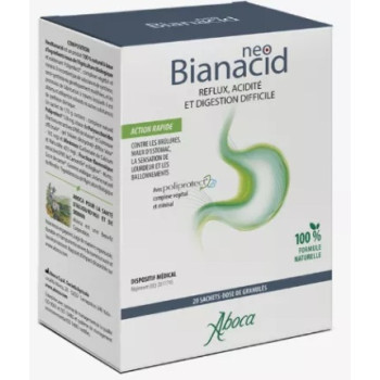 Aboca – NeoBianacid acidité et reflux goût citron, sachets-dose