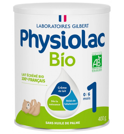 Physiolac – Bio 1 Lait infantile 0 à 6 mois, 400 g