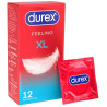Durex – Préservatifs Feeling XL lubrifiés, 12 unités