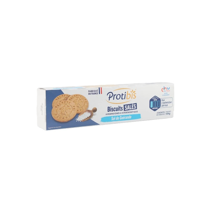 Protibis – Biscuits salés HP HC au sel de Guérande, 104 g