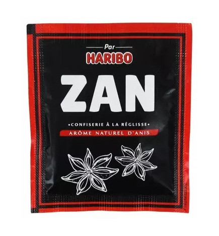 Haribo – Zan confiserie à la réglisse goût anis, 12 g