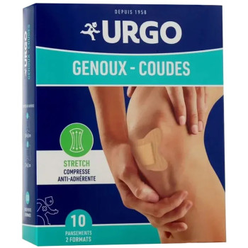 URGO – Pansements spécial genoux et coudes, x10