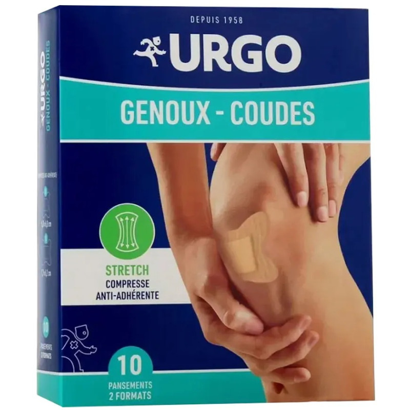 URGO – Pansements spécial genoux et coudes, x10