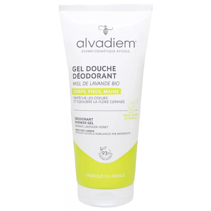 Alvadiem – Gel Douche Déodorant au miel de lavande Bio, 200 ml